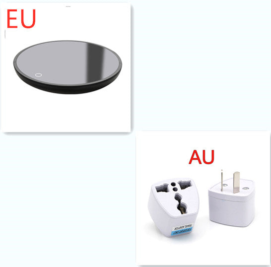 Two travel adapters, one labeled «EU» and the other «AU», on white background.