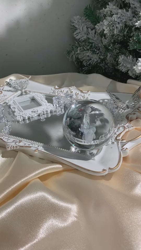 Demonstration of multiple small round LED lights in working state on a desk.